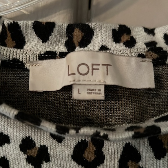 LOFT crop top and mid length casual skirt set. RAWR - Picture 4 of 6